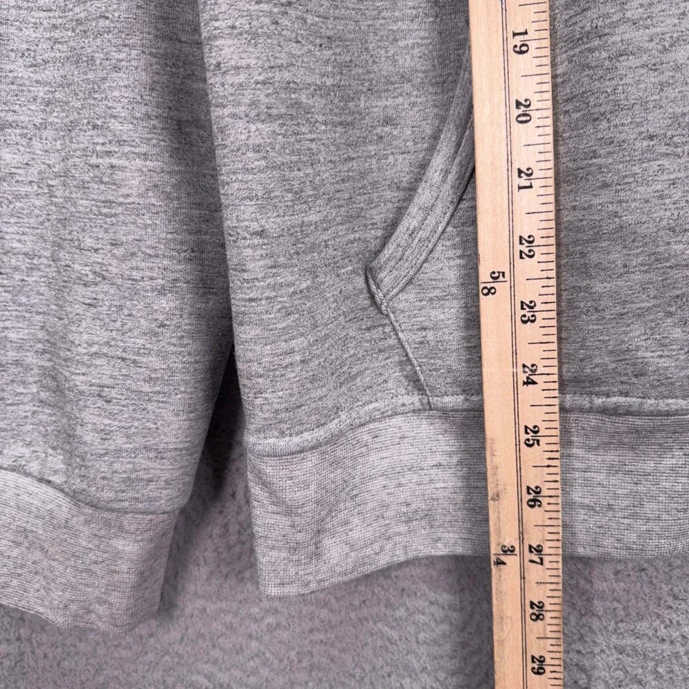 Polo Ralph Lauren Hoodie Mens L Gray Heather Full Zip Fleece Sweatshirt Stretch